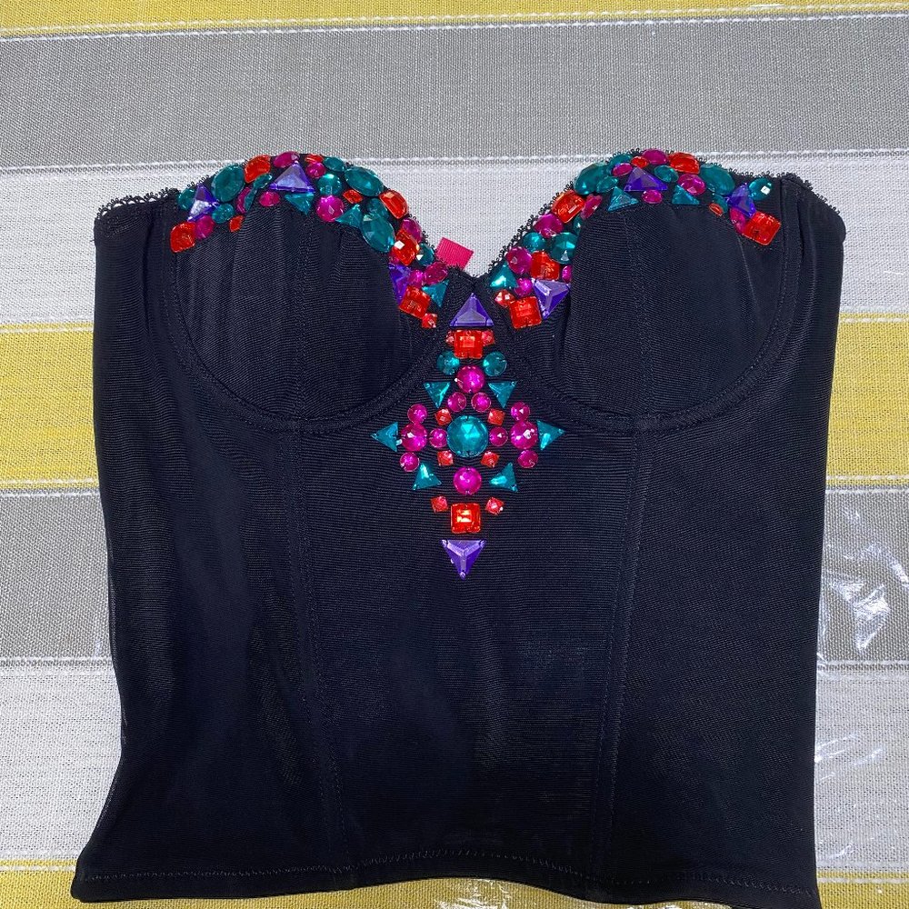Corset Top with faux gems Size S